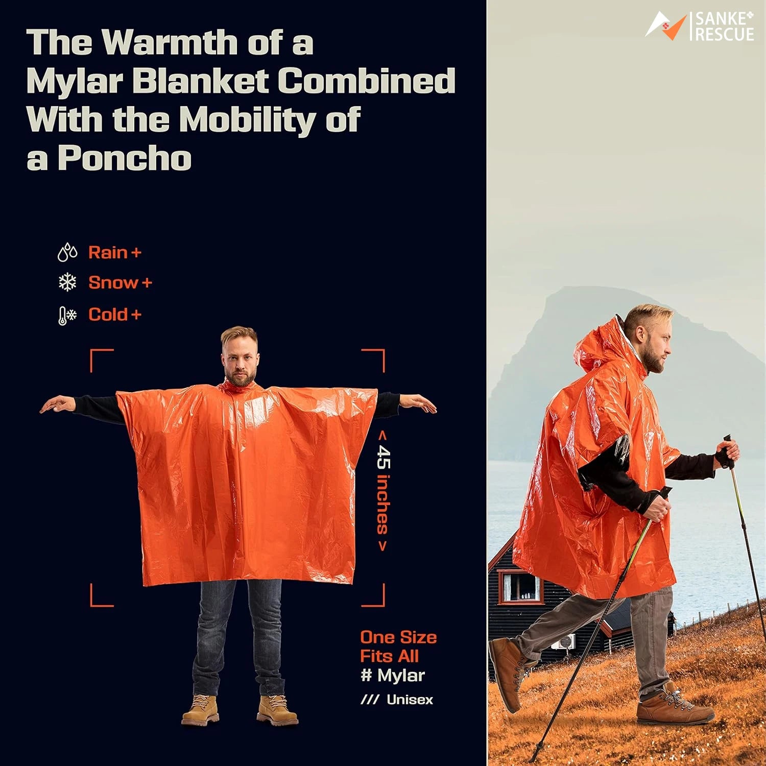 Emergency Waterproof Poncho
