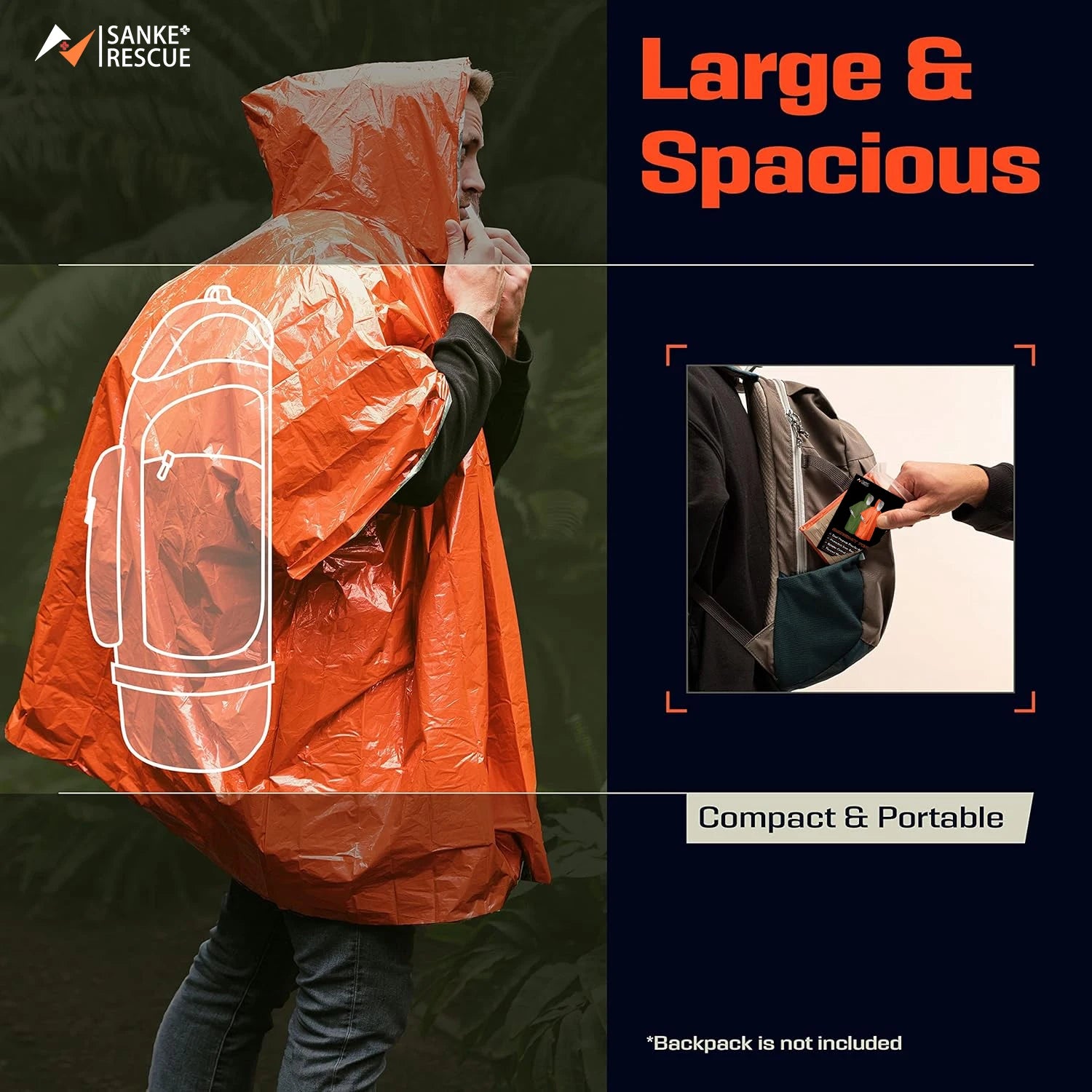 Emergency Waterproof Poncho
